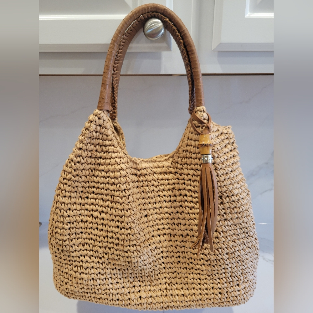 Tommy Bahama raffia handbag